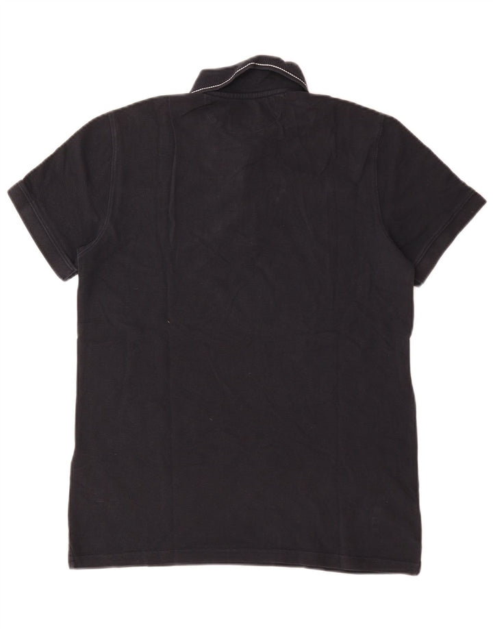 Polo da uomo Massimo Dutti in cotone blu navy medio