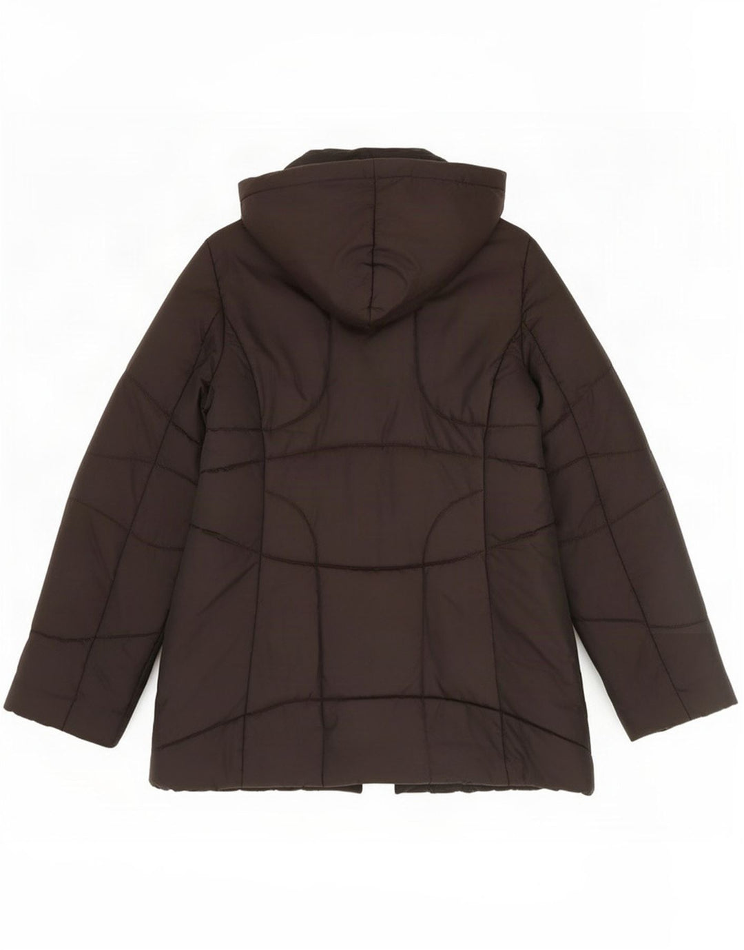 Cappotto imbottito con cappuccio da donna Intrend UK 12 Poliestere marrone medio