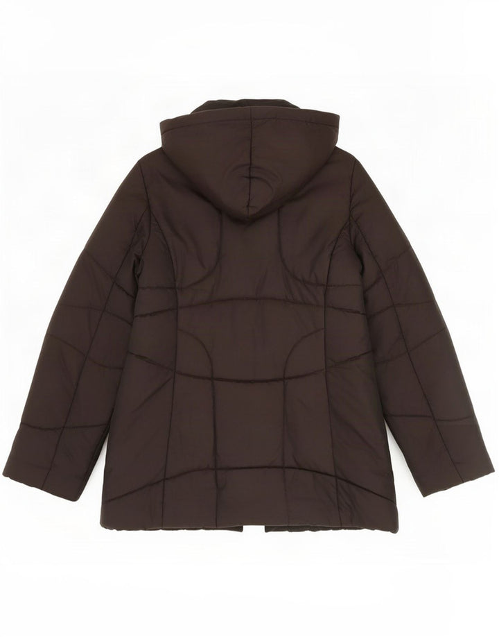 Cappotto imbottito con cappuccio da donna Intrend UK 12 Poliestere marrone medio
