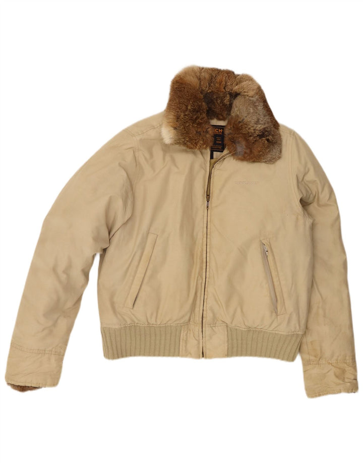 Giacca imbottita da donna Woolrich UK 14 Cotone beige medio