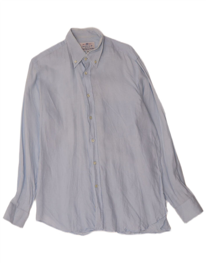 Camicia da uomo Boggi taglia 39 15 1/2 blu medio