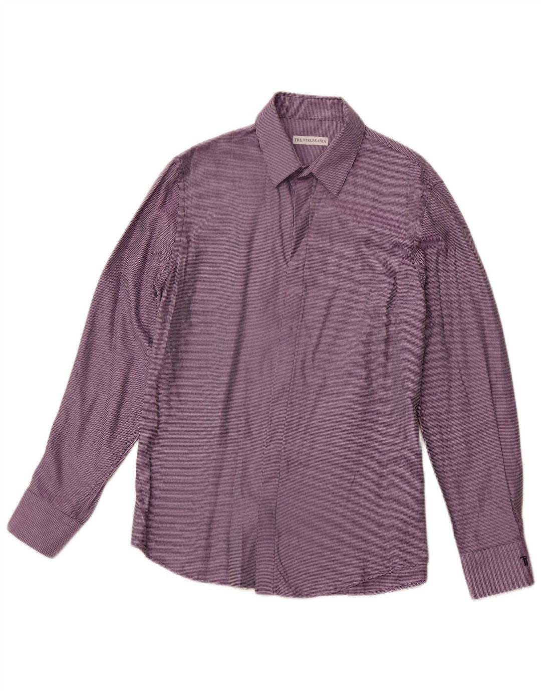 Camicia TRUSSARDI Uomo Taglia 41 Viola Medio Maculato