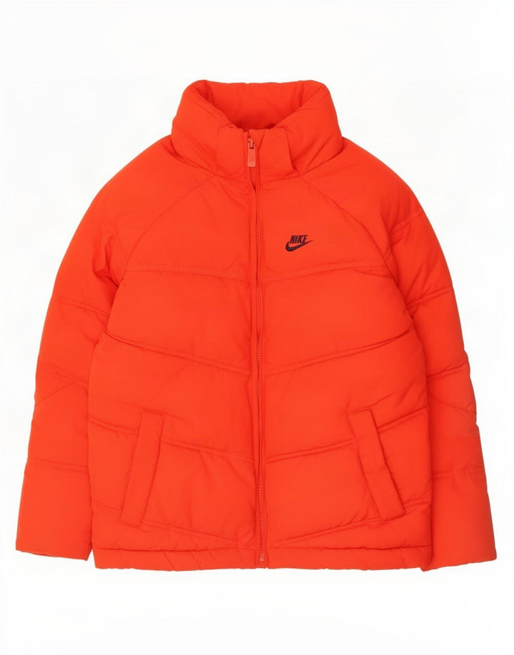 Giacca imbottita con cappuccio Nike da ragazzo 8-9 anni piccola rossa in poliestere