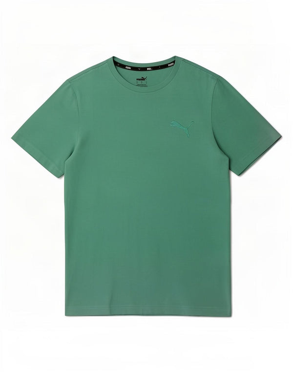 T-shirt da uomo Puma Top Small in cotone verde