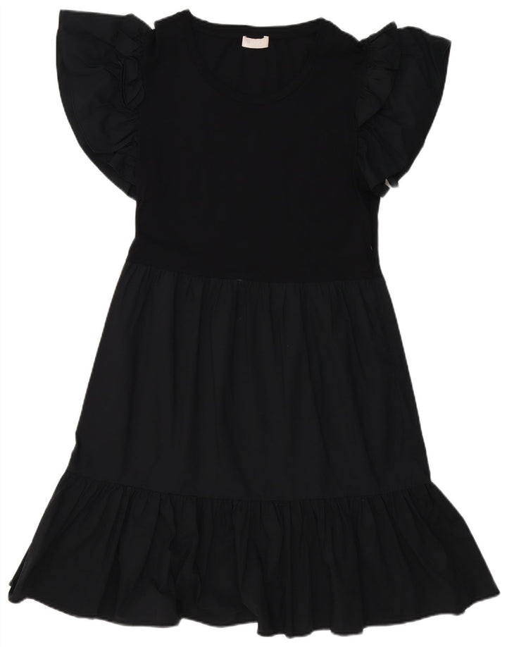 Abito a trapezio da donna Liu Jo UK 12 cotone nero medio