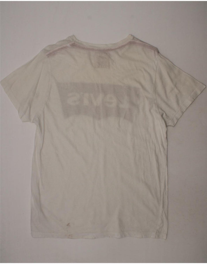 LEVI'S Boys Graphic T-Shirt Top 15-16 Years White Cotton Vintage Levi's and Second-Hand Levi's from Messina Hembry 