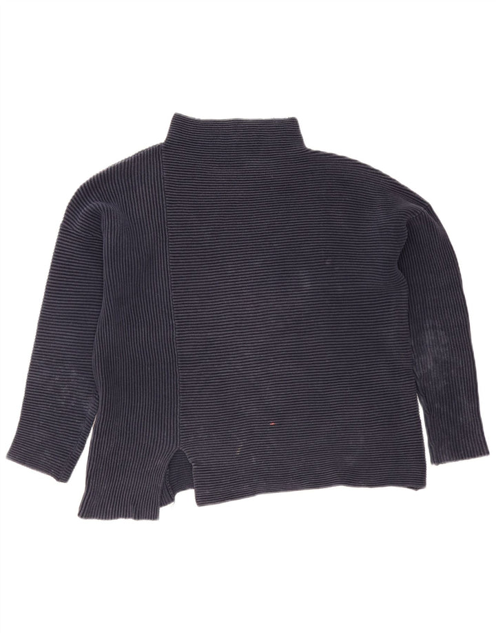 Maglione maglione collo alto da donna French Connection UK 10 piccolo blu navy