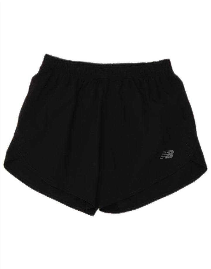 Pantaloncini sportivi da donna New Balance piccoli in poliestere nero