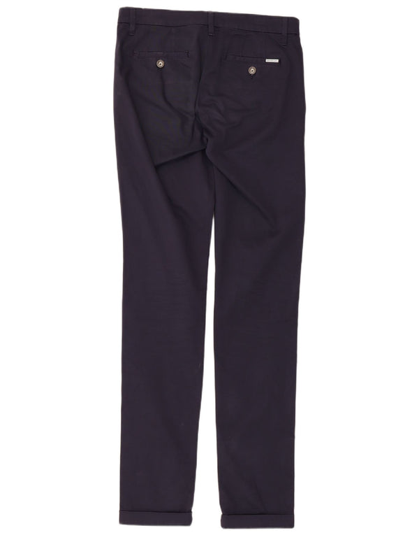 Pantaloni chino slim da uomo Calvin Klein W29 L34 cotone blu navy