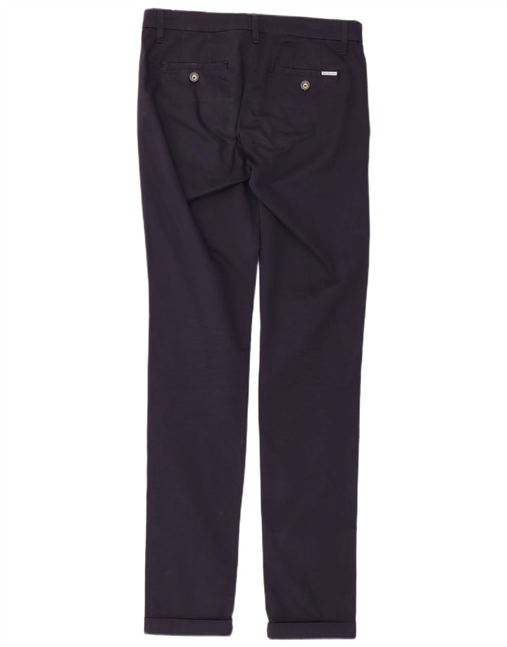 Pantaloni chino slim da uomo Calvin Klein W29 L34 cotone blu navy