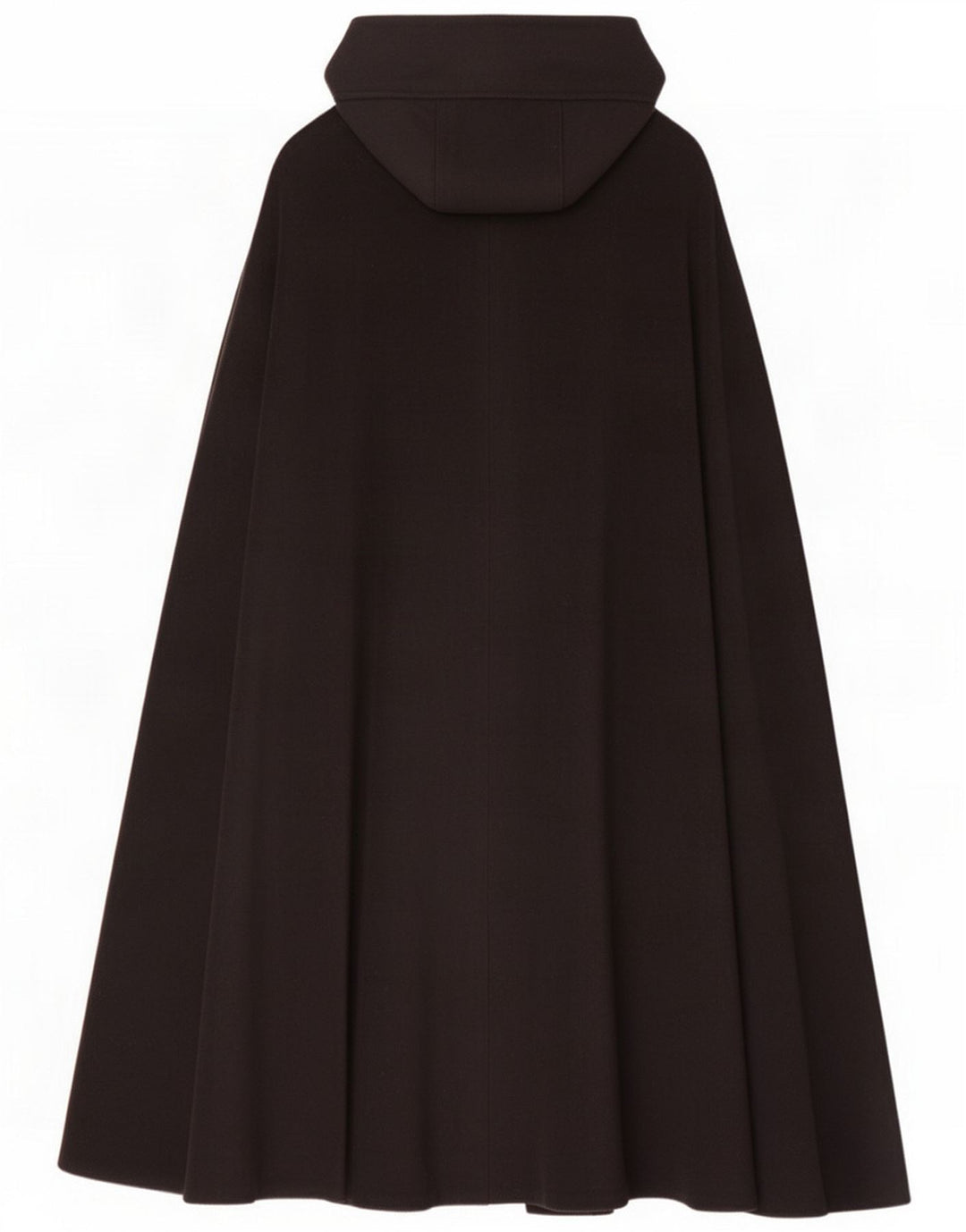 Cappotto vintage da donna con mantella con cappuccio Taglia unica Nero
