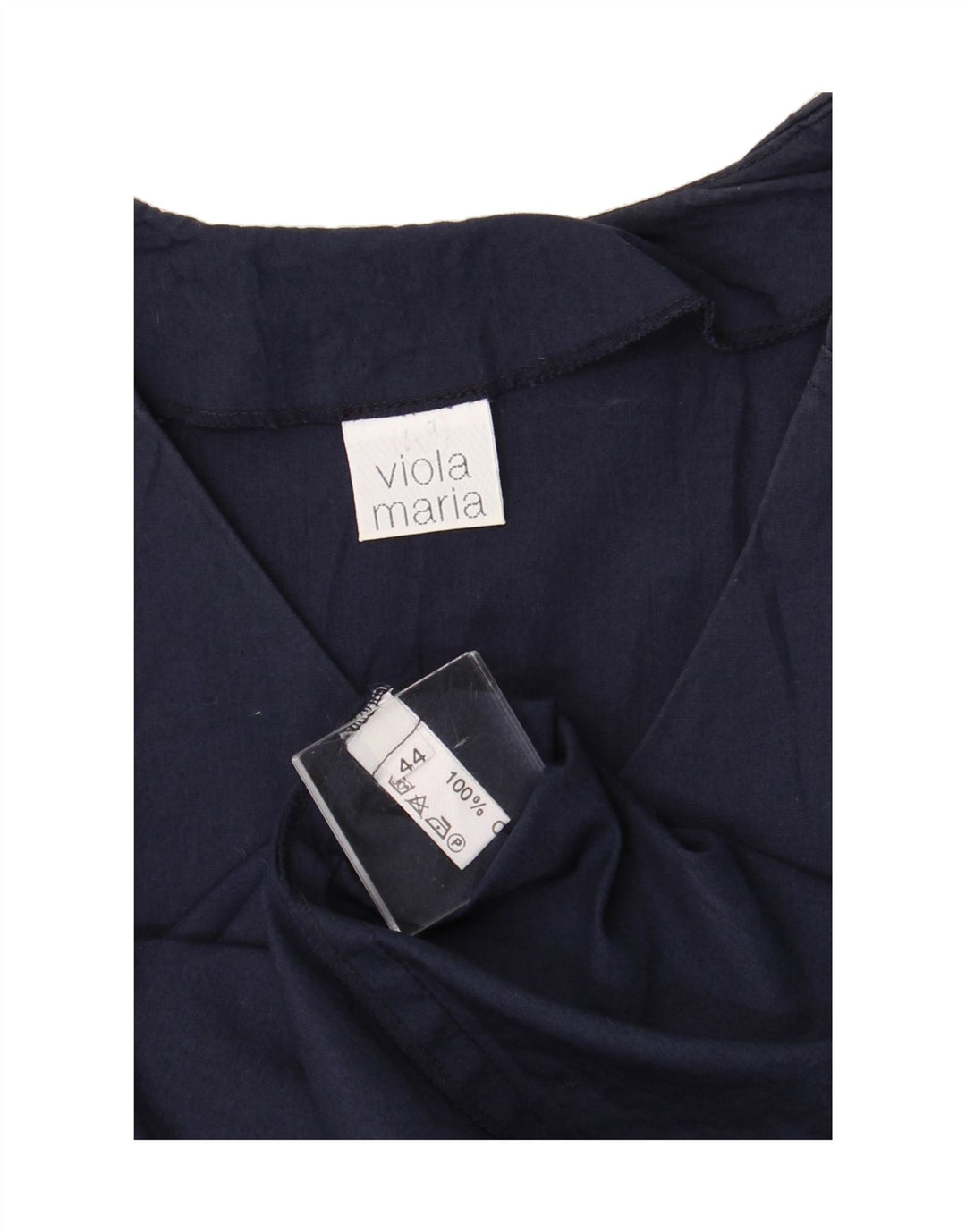 VINTAGE Womens Shift Dress IT 44 Medium Navy Blue Cotton Vintage Vintage and Second-Hand Vintage from Messina Hembry 