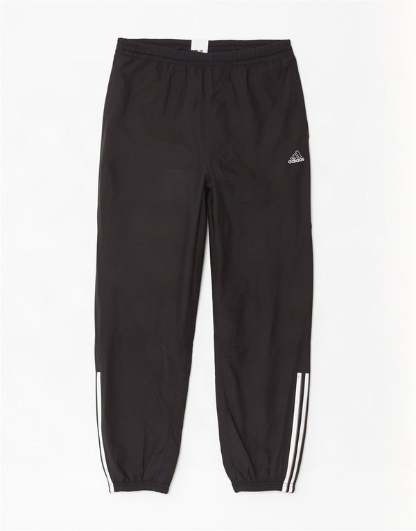 Pantaloni da tuta da uomo Adidas UK 42/44 Large Nero Poliestere Sport