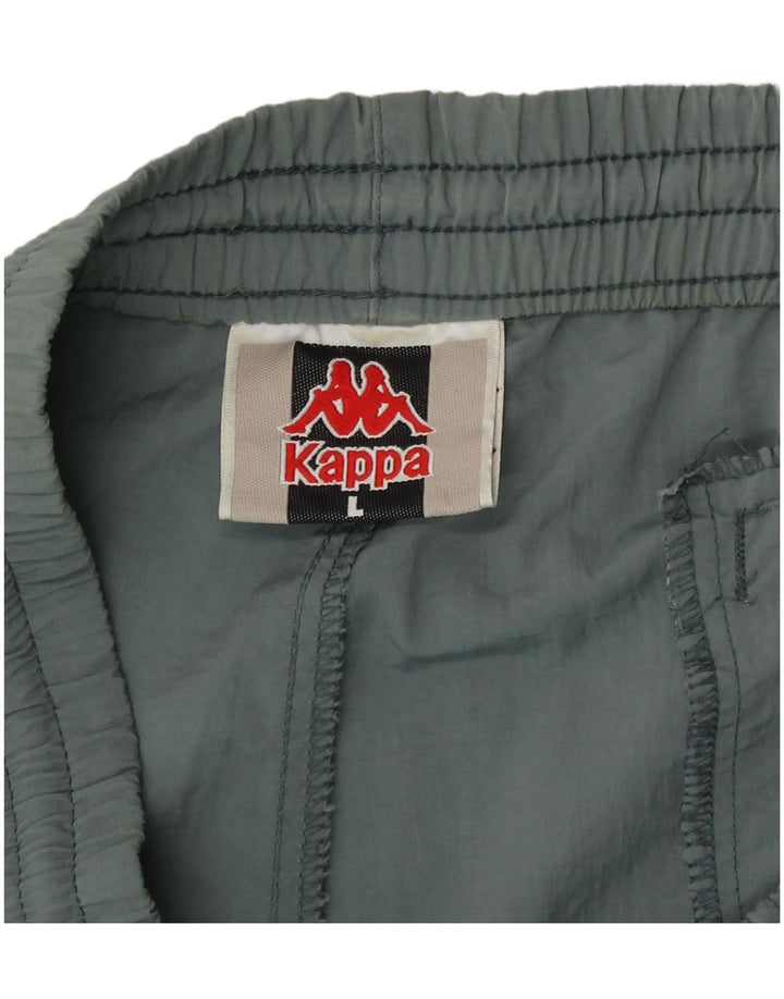 Pantaloni da tuta da uomo Kappa Large in nylon grigio