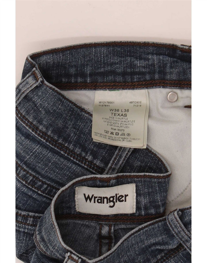 Jeans dritti da uomo Wrangler Texas W36 L36 cotone blu