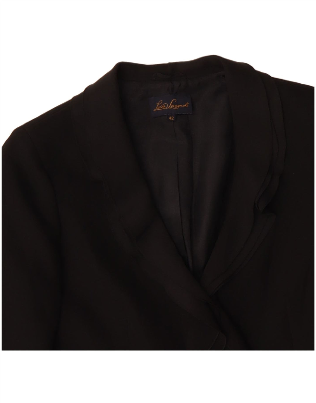 LUISA SPAGNOLI Giacca Blazer a 2 Bottoni da Donna IT 42 Medio Nero Poliestere