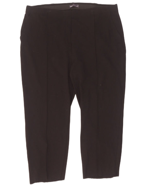 Pantaloni corti da donna Marks & Spencer UK 20 2XL W40 L24 Viscosa nera