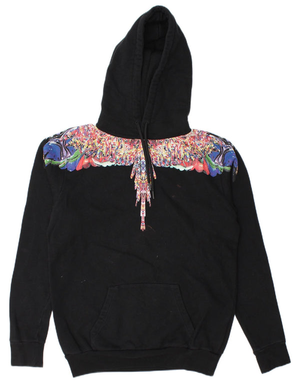Maglia con cappuccio grafica ampia da uomo Marcelo Burlon XS in cotone nero