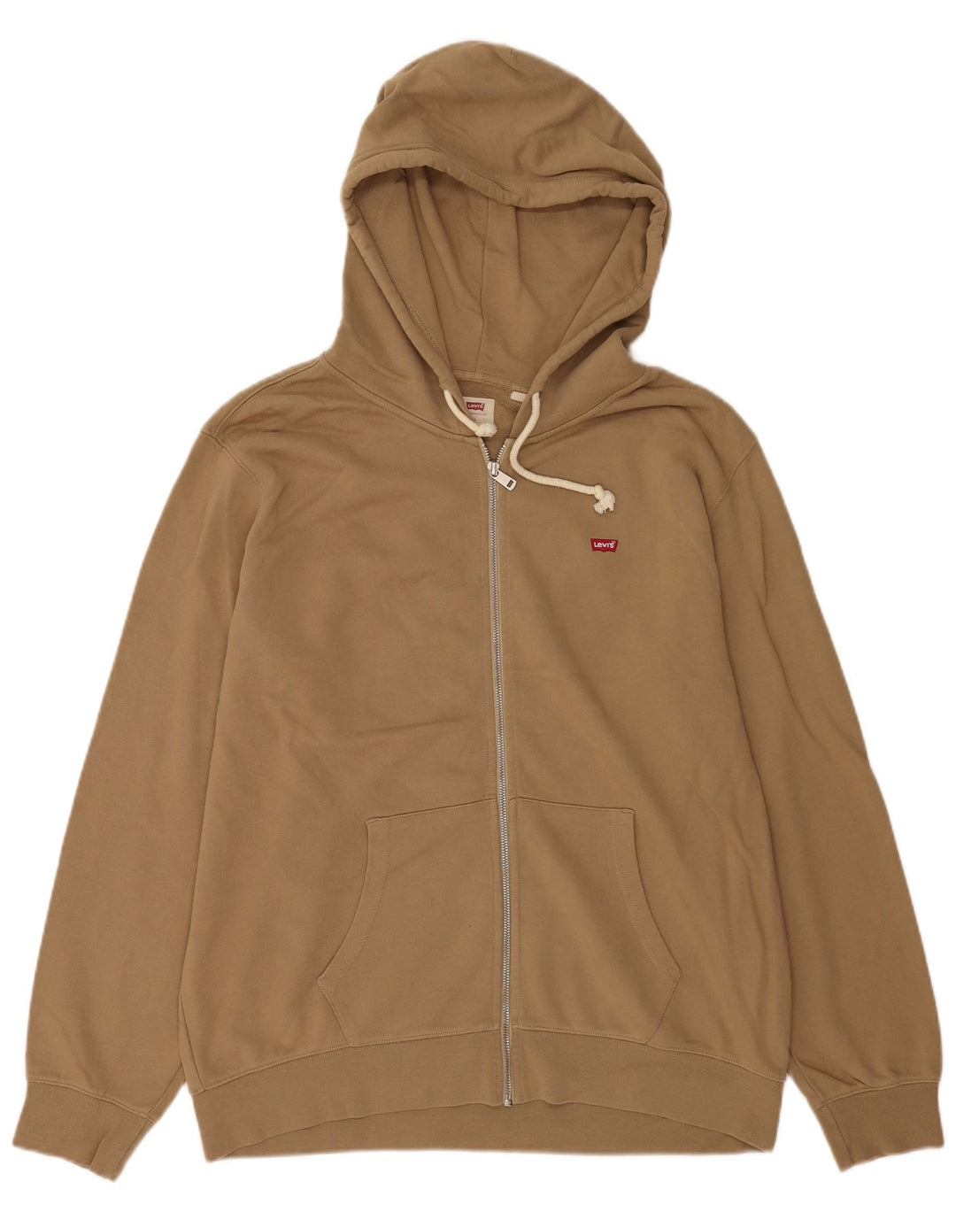 Maglione con cappuccio e zip standard da uomo Levi's, grande, in cotone marrone