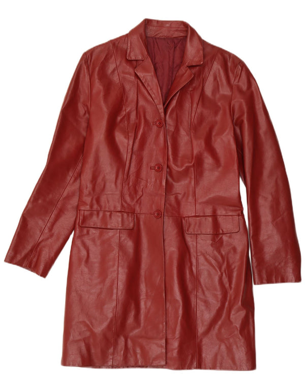 Cappotto in pelle vintage da donna IT 48 XL Marrone