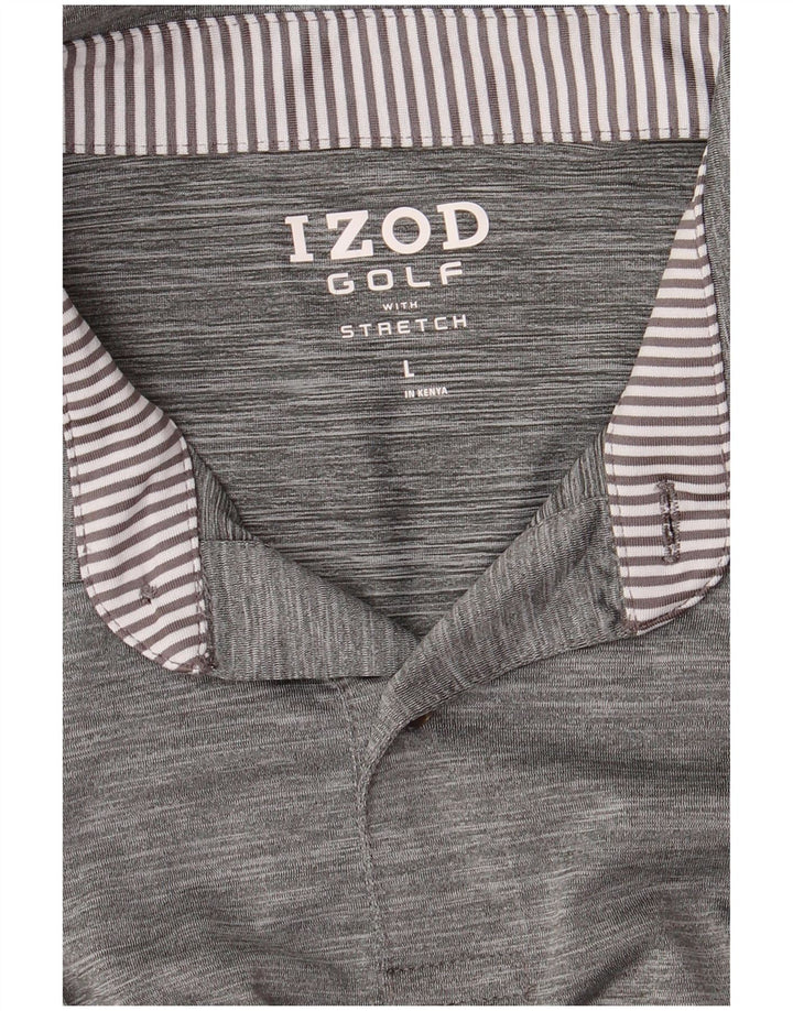 Polo da golf da uomo IZOD grande grigia screziata