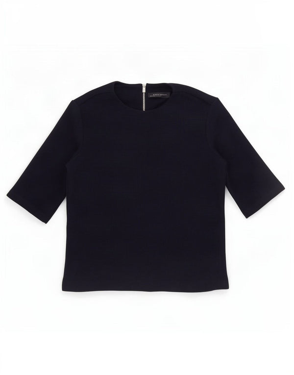Top Blusa Donna Zara UK 10 Small Blu Navy