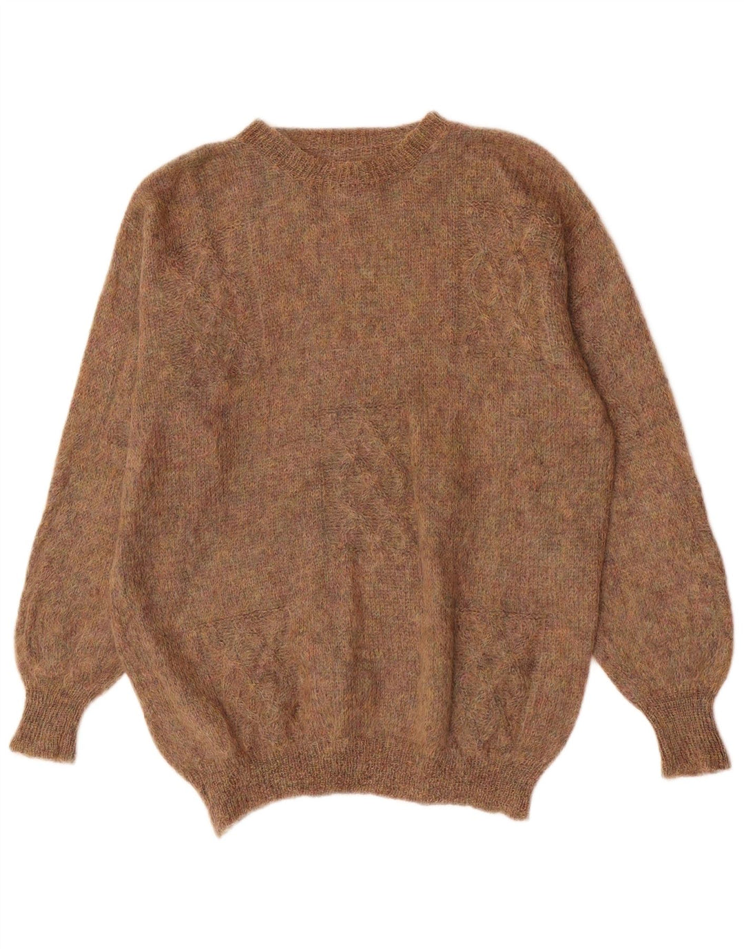Maglione maglione girocollo da uomo vintage grande marrone