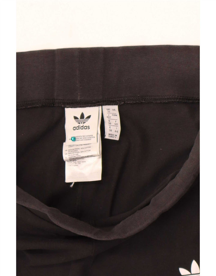 Leggings Adidas da donna slim fit UK 12 cotone medio nero