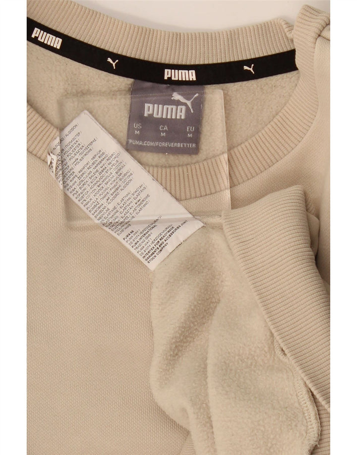 Felpa PUMA da uomo in cotone beige medio