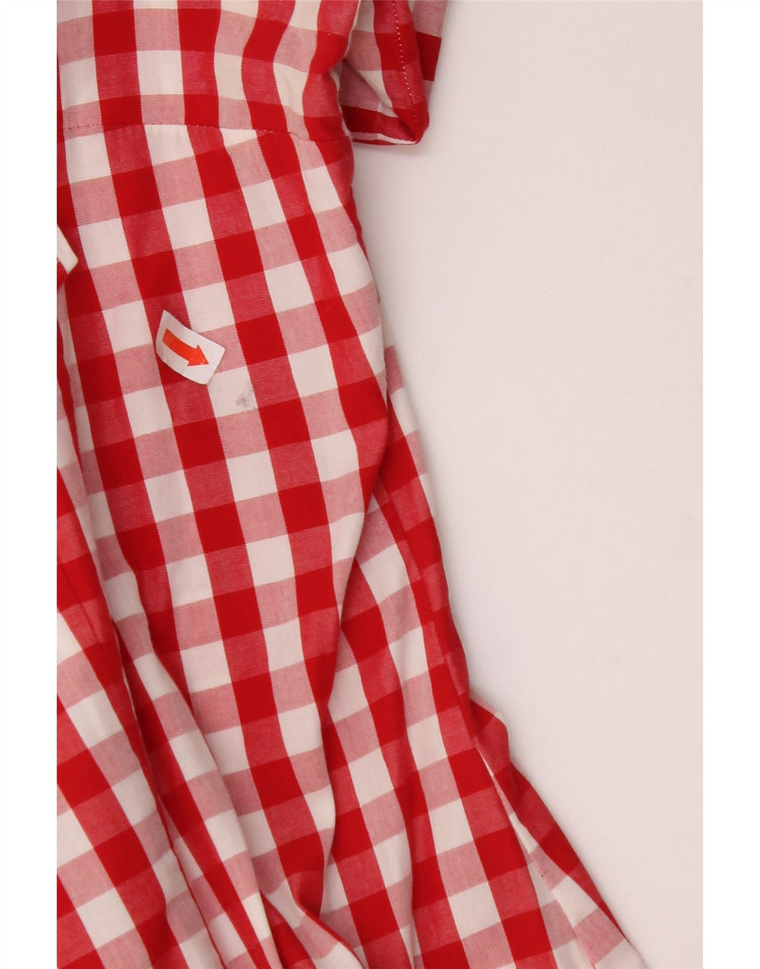 Camicia a maniche corte da donna BENETTON UK 14 medio rosso a quadri