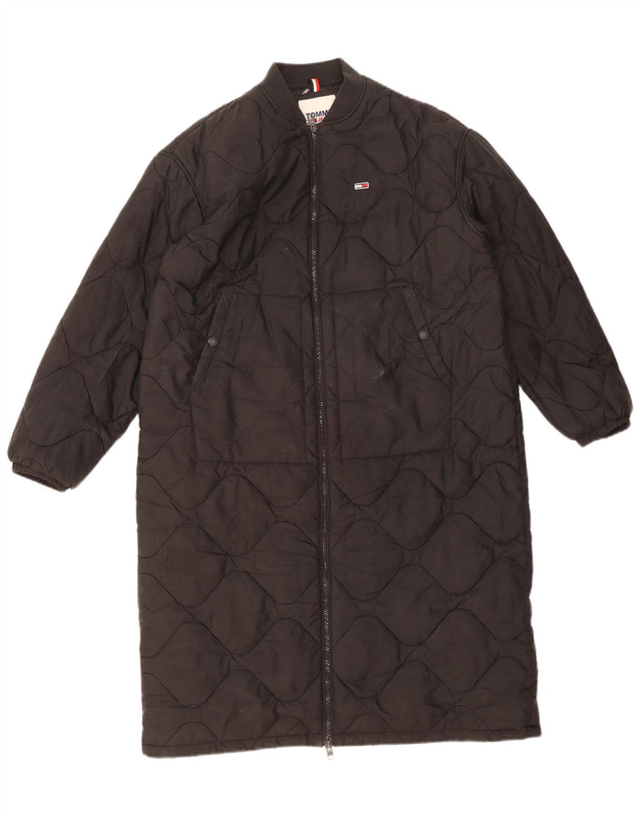 Cappotto imbottito oversize da donna Tommy Hilfiger UK 10 piccolo poliestere nero
