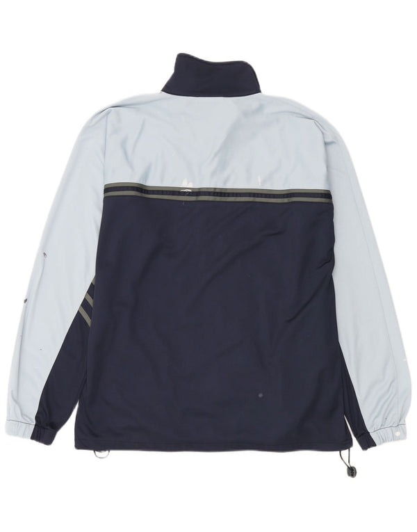 Giacca da ginnastica da uomo Asics, grande, in poliestere color block blu navy