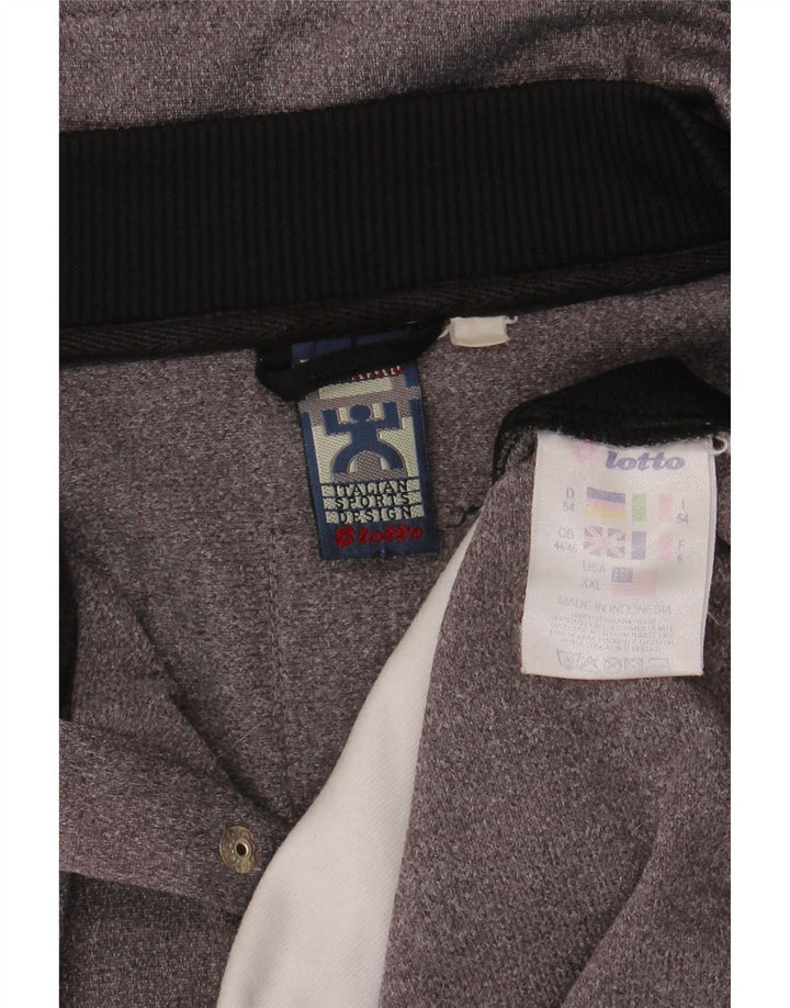 Giacca da tuta da uomo Lotto UK 44/46 2XL Poliestere color block grigio