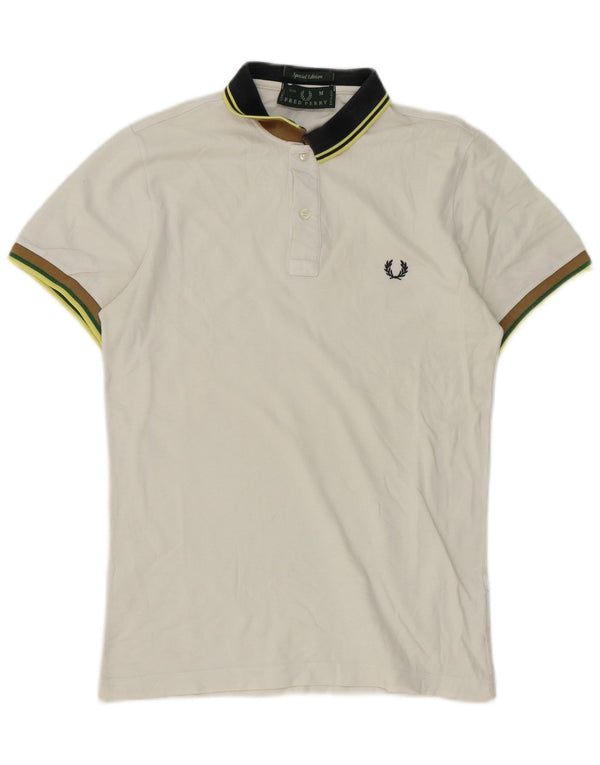 Polo da uomo Fred Perry in cotone bianco medio