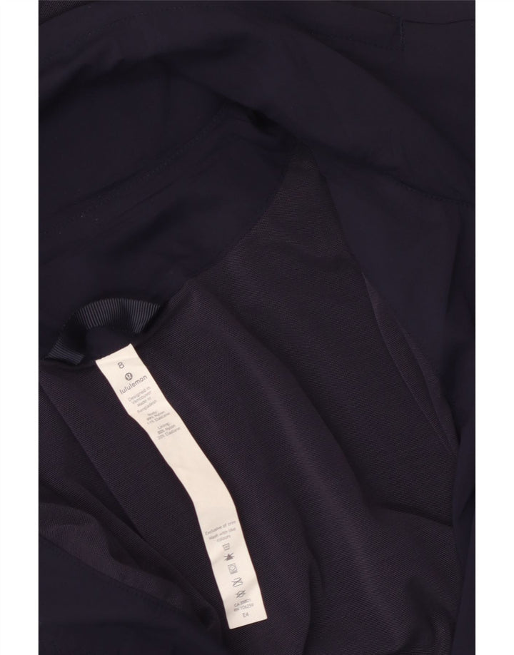 Giacca a vento con cappuccio da donna Lululemon US 8 nylon blu navy medio