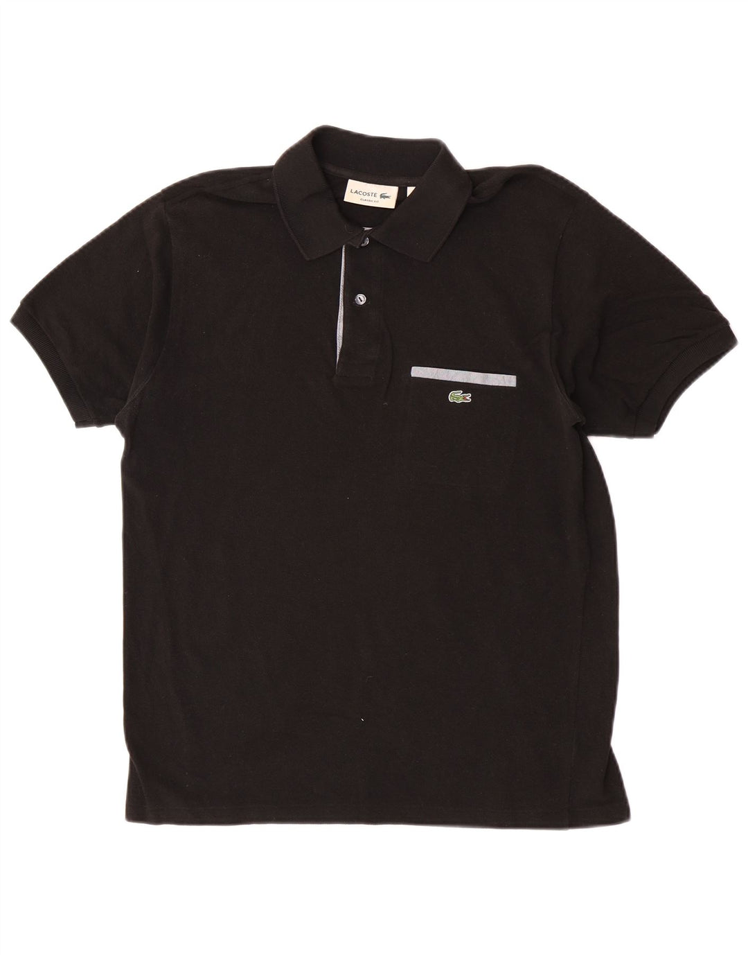 Polo da uomo Lacoste vestibilità classica taglia 4 media cotone nero