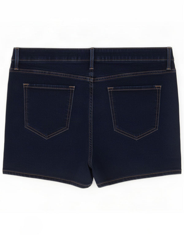Marks & Spencer Pantaloncini di jeans da donna UK 16 Large W34 Blu navy Cotone