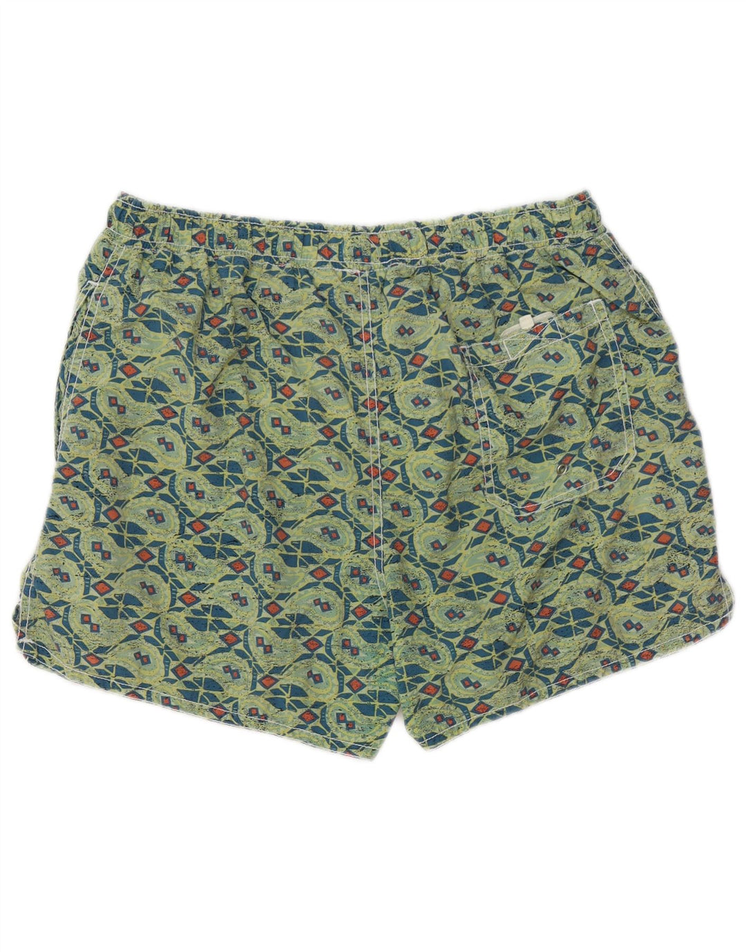 SANTO STEFANO Pantaloncini da bagno uomo Verde medio geometrico in poliammide