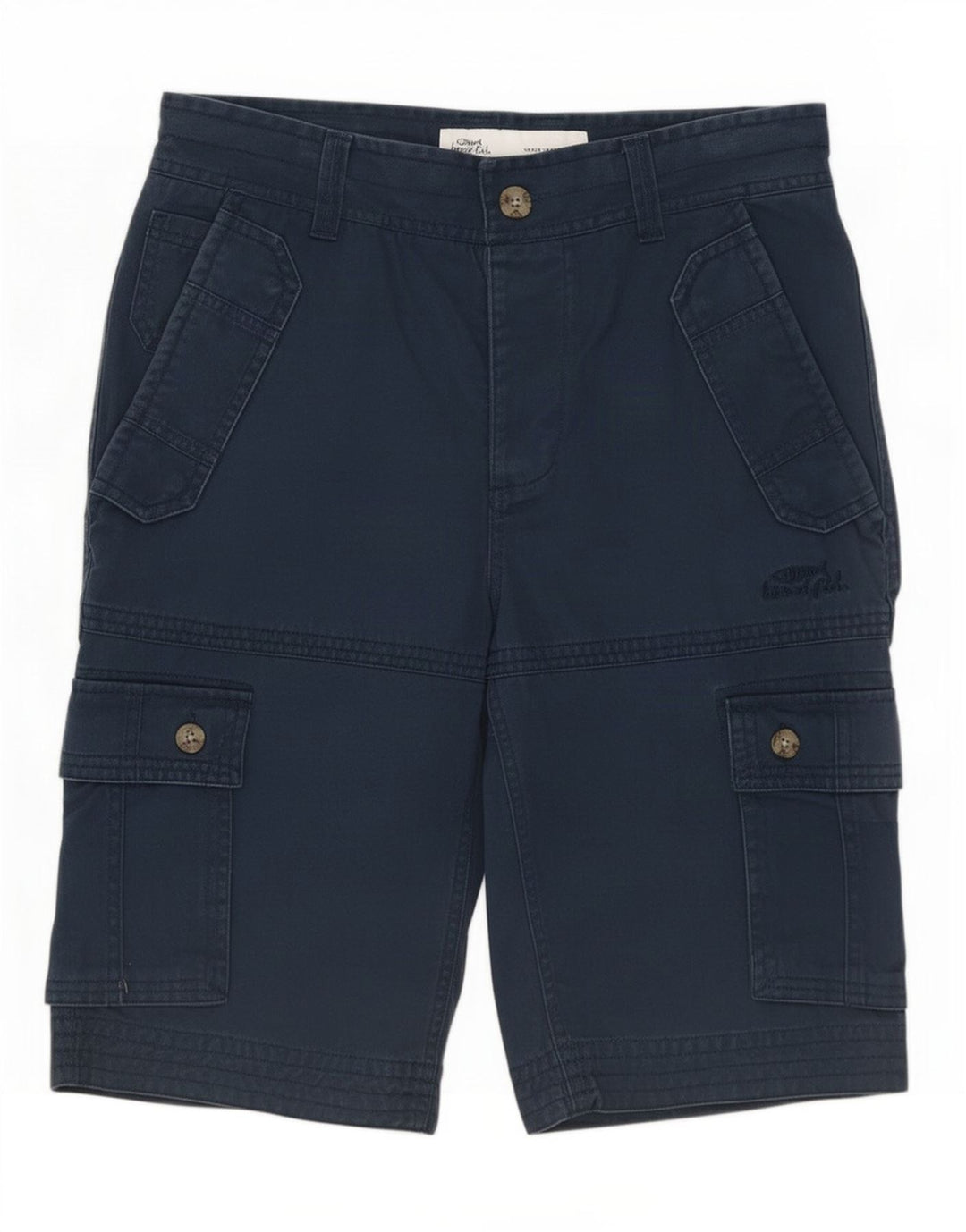 Pantaloncini cargo da uomo Weird Fish medi W32 in cotone blu navy