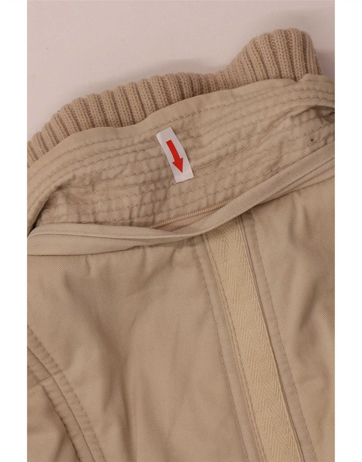 Giacca imbottita da donna Zara UK 12 Classica in cotone beige medio