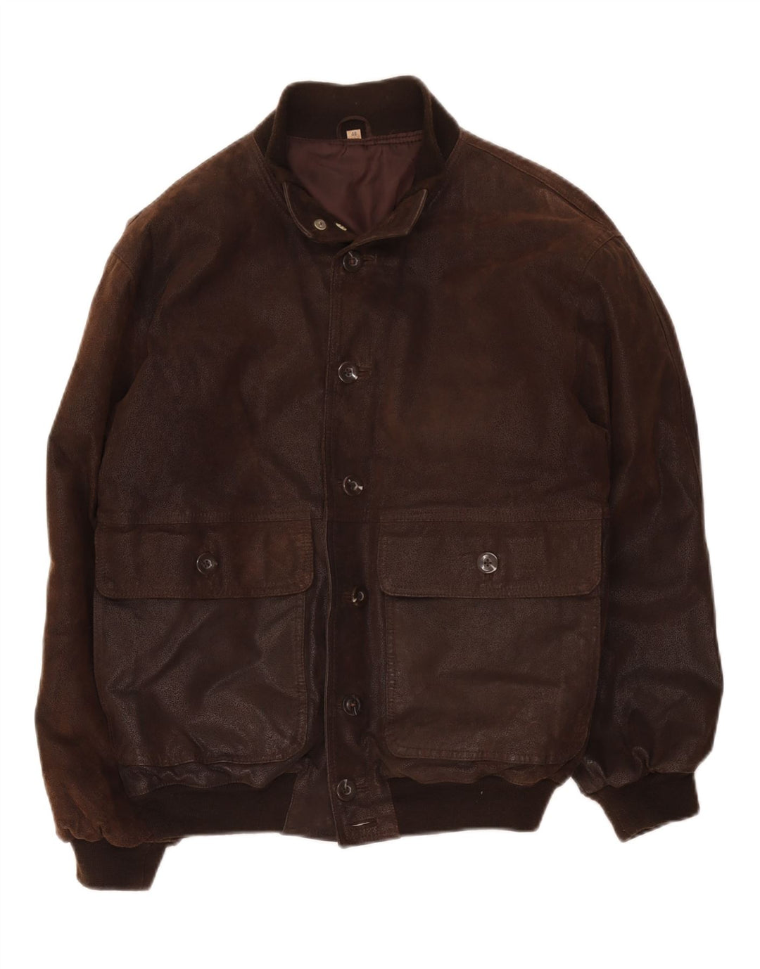 Giacca bomber in pelle da uomo vintage IT 48 Marrone medio