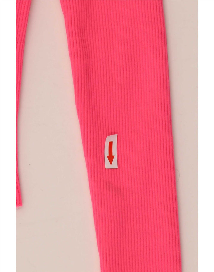 Top corto da donna Zara a maniche lunghe UK 8 Small rosa in poliammide