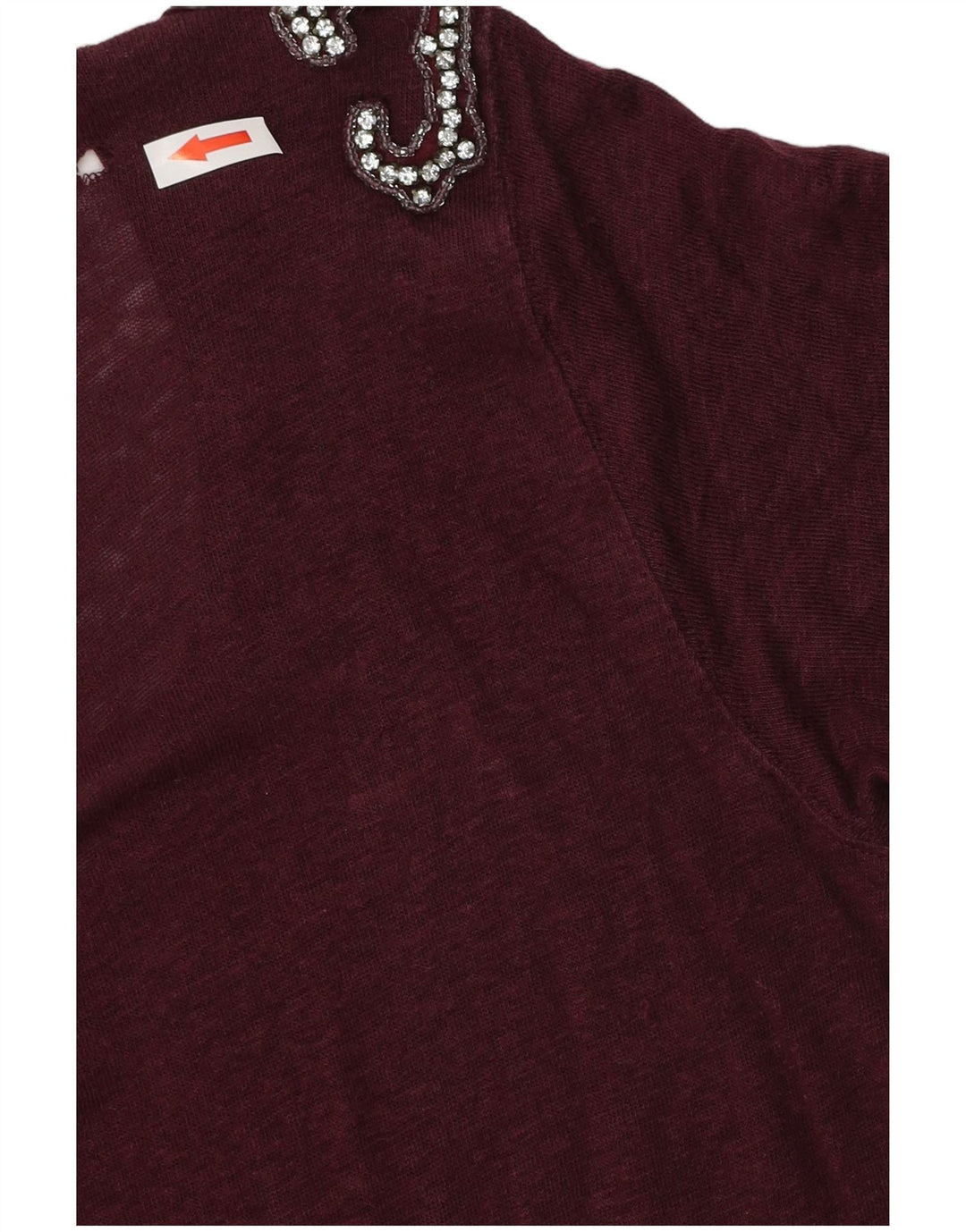 T-shirt Zara da donna Top UK 14 bordeaux medio