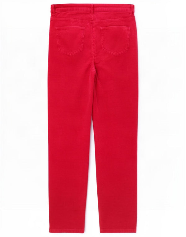 Pantaloni dritti in velluto a coste da donna Marks & Spencer UK 14 Large W30 L31 Rosa