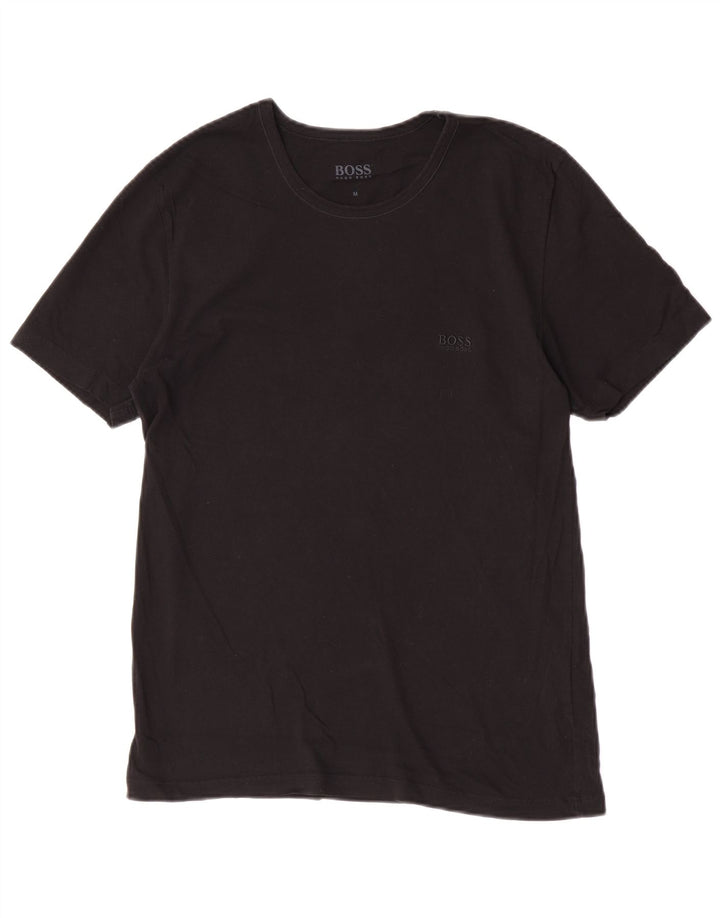 T-shirt da uomo Hugo Boss Top in cotone nero medio