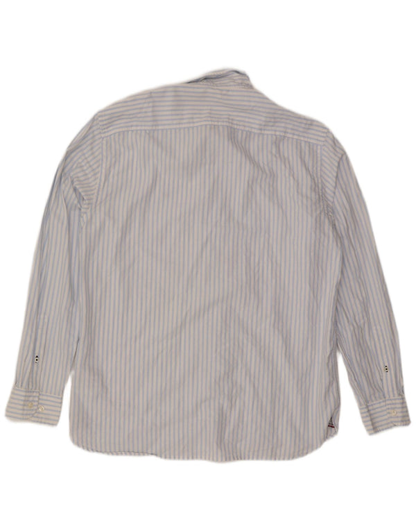 Camicia da uomo Tommy Hilfiger XL blu gessato in cotone
