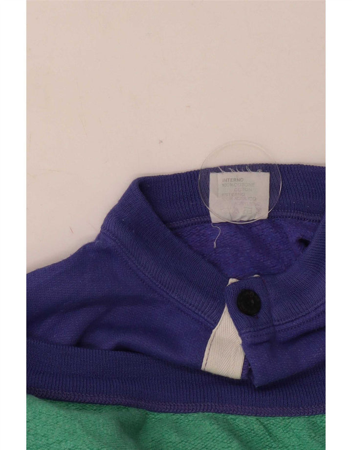 Felpa grafica da uomo Samar Maglione XL Viola Colorblock Cotton