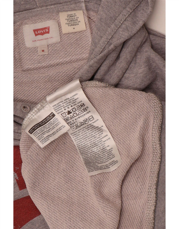 Maglione con cappuccio grafico da uomo Levi's in cotone grigio medio