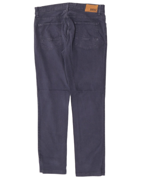 Pantaloni casual dritti da uomo Rifle W36 L32 in cotone blu navy