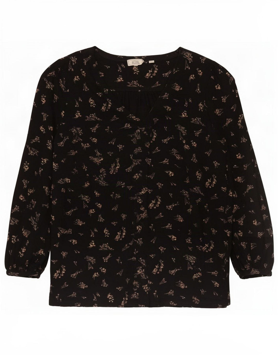 Top tunica oversize da donna Fat Face UK 14 Viscosa floreale nera media